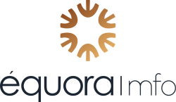 Logo Équora - MFO Vertical Escuro - Símbolo Padrão